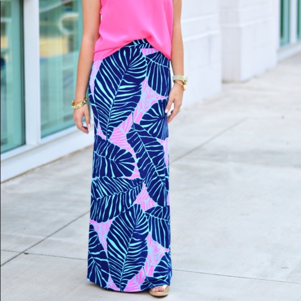 Lilly Pulitzer Maxi Skirt (Under The Palms)